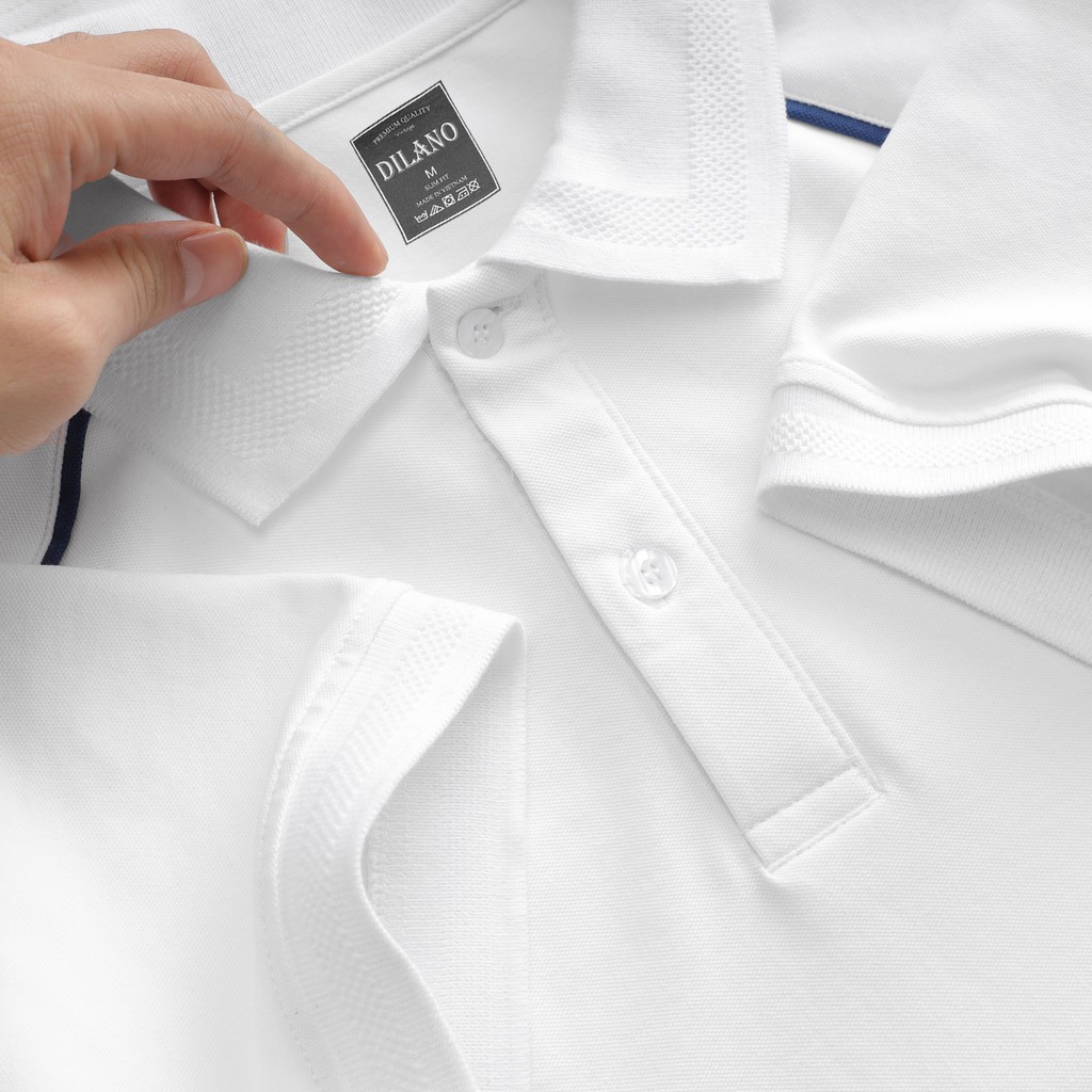 Áo polo nam vải cotton cao cấp 2 màu đen trắng lịch lãm DILANO APD02 | BigBuy360 - bigbuy360.vn