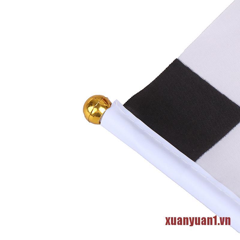 Set 10 Lá Cờ Đua Xe Ô Tô Màu Trắng Đen