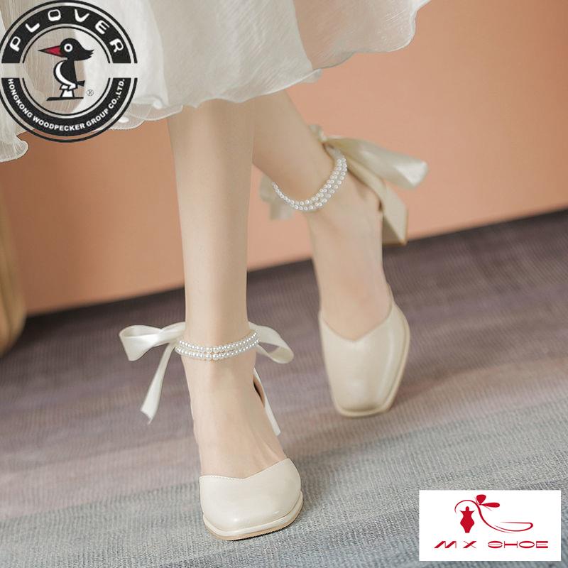 M & X ~  Giày Mary Jane Gót Dày Phong Cách Mới 2022