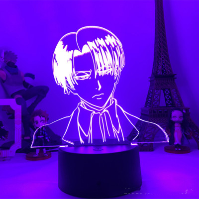 Đèn led tạo hình 3D nhân vật Attack on Titan 7 màu độc đáo tiện lợi