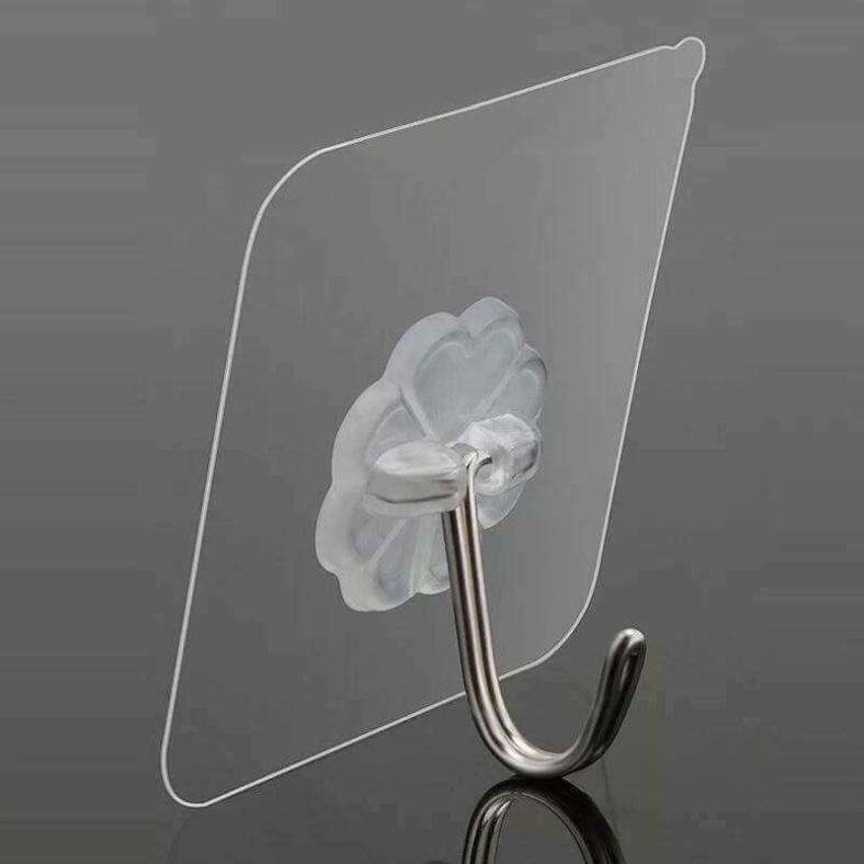 combo 10 móc dán tường trong suốt, móc dính tường siêu chắc chắn