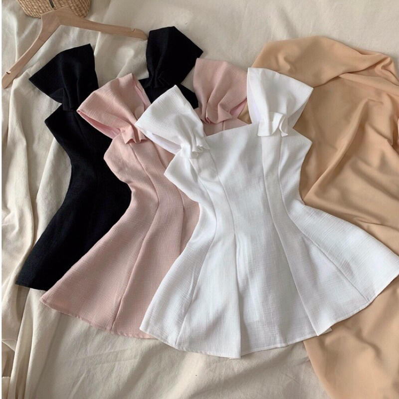 Áo peplum vai nhún  có 3 màu