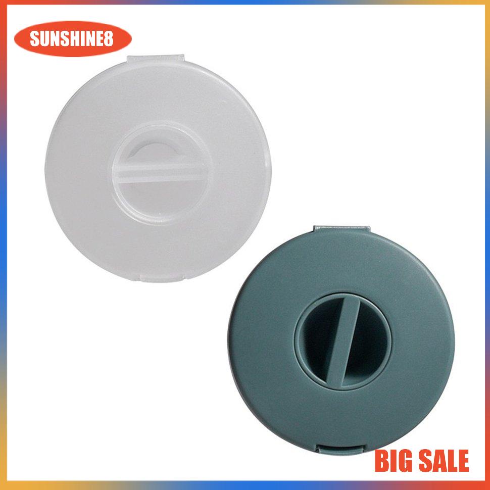 【SUN】Cable Winder Storage Box Portable Round USB Data Cord Line Holder Container