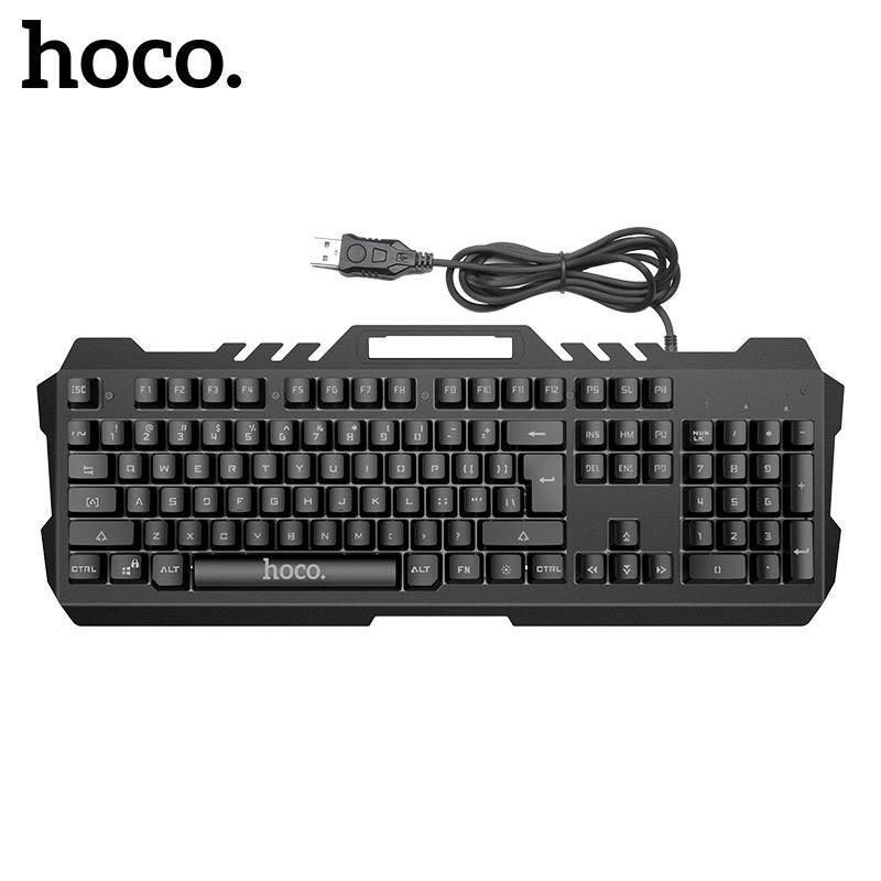 Bộ bàn phím và chuột Hoco Gaming DI16 phím cơ chuột DPI 1600 đèn Led đổi màu tích hợp khay điện thoại