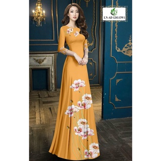 ÁO DÀI HOA MAY SẴN ĐỦ SIZE