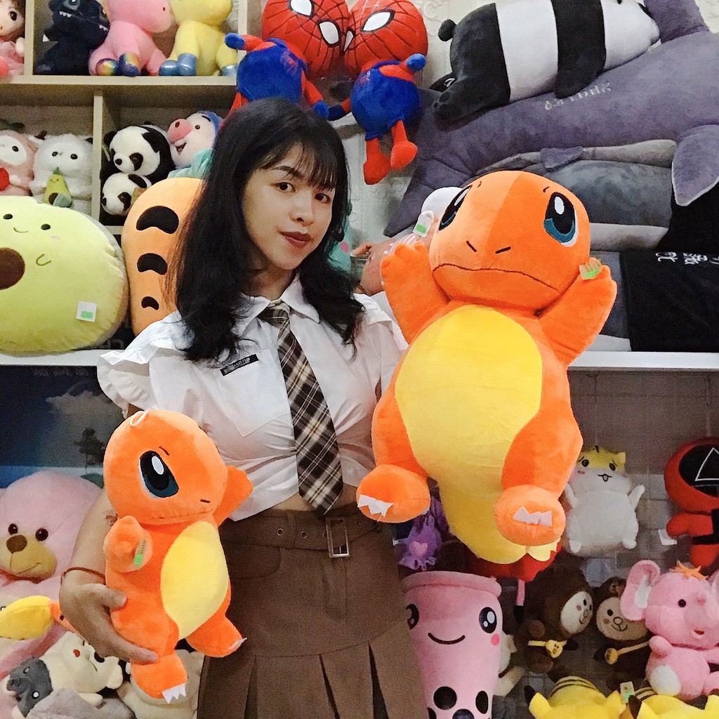 Gấu Bông Pokemon Charmander - Khủng Long Lửa 40cm+50cm+60cm