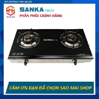 Bếp gas đôi tiết kiệm gas Sankatech sen đồng 527BB