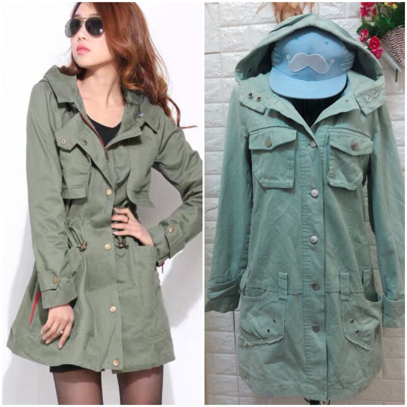 Thanh lý áo khoác kaki form dài Korea siêu phẩm