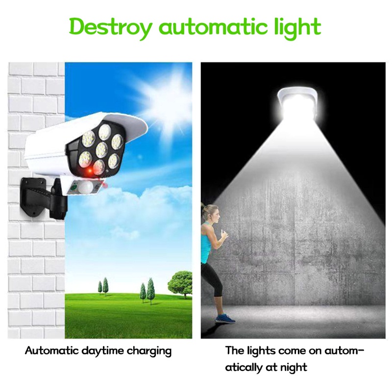 Đèn Led Gắn Tường Chống Nước IPX5 77x 2 Trong 1 Chạy Năng Lượng Mặt Trời