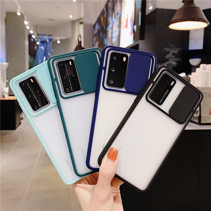 Ốp điện thoại cứng trong có tấm trượt bảo vệ camera cho Samsung Galaxy A71 A51 2020 A31 A50 A50S A30S | BigBuy360 - bigbuy360.vn