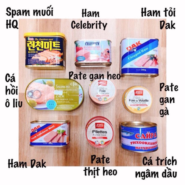 Các loại đồ hộp