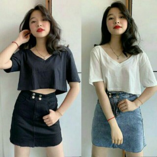 Áo phom rộng cổ tim