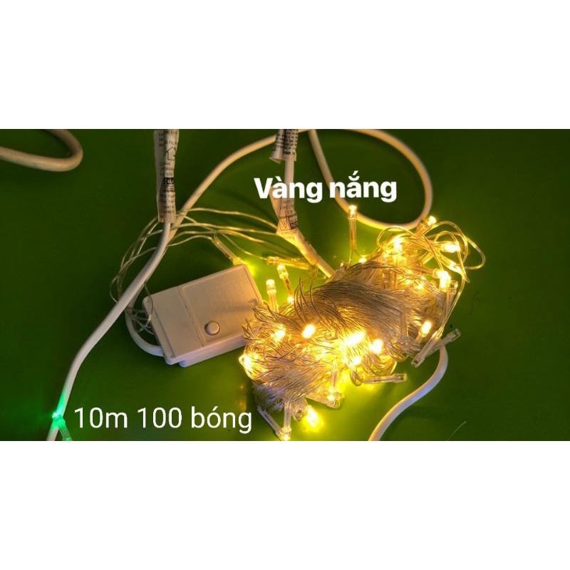 Dây đèn LED chớp nháy đơn màu trắng ,vàng dài 10m 100bóng 220V AC