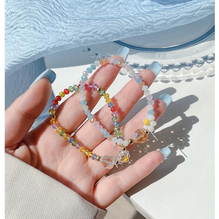 Vòng Tay Chuỗi Hạt Pha Lê Hình Hoa Dễ Thương Đơn Giản Phong Cách Hàn Quốc Cho Cặp Đôi | BigBuy360 - bigbuy360.vn