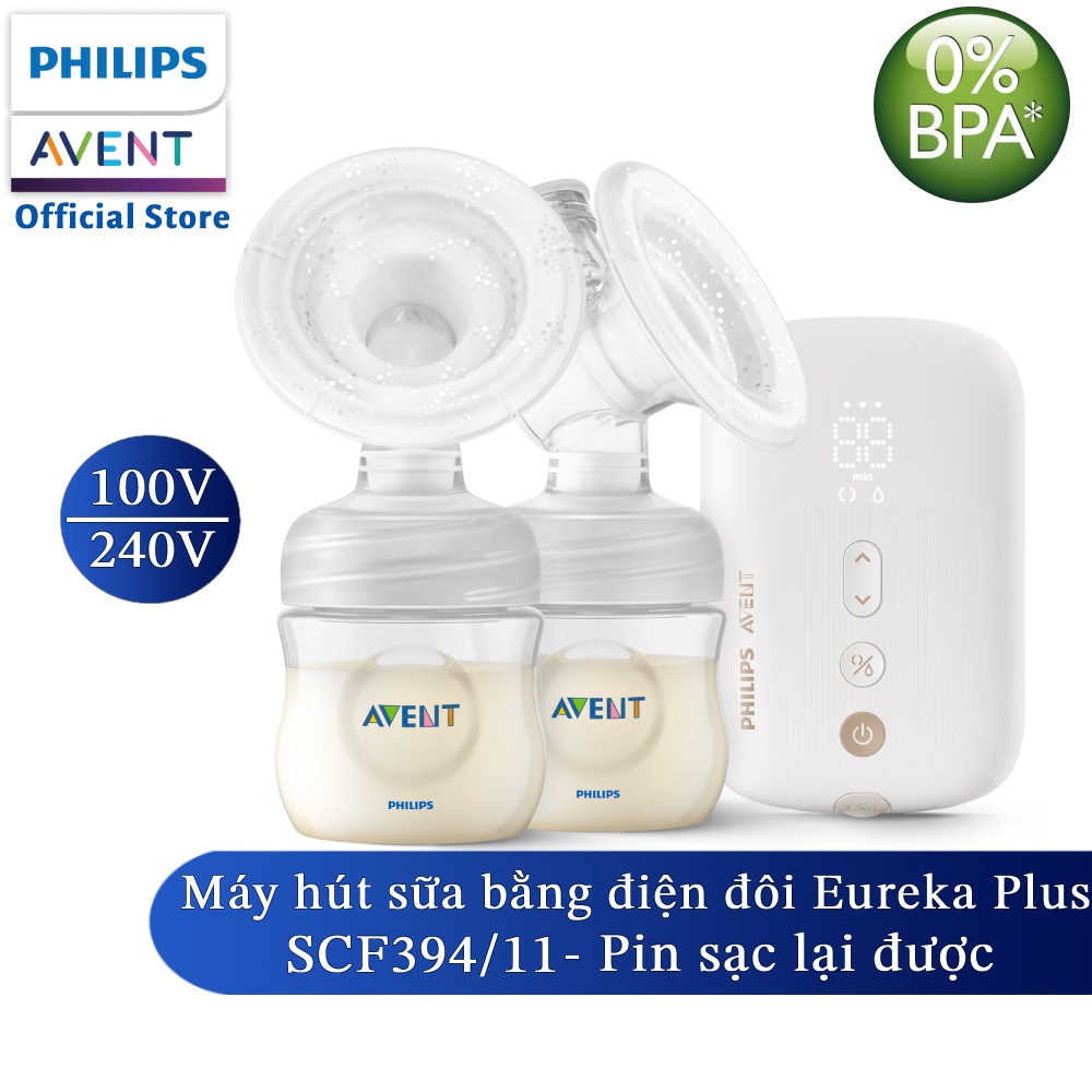 Máy hút sữa điện đôi Eureka Plus hiệu Philips Avent 394.11