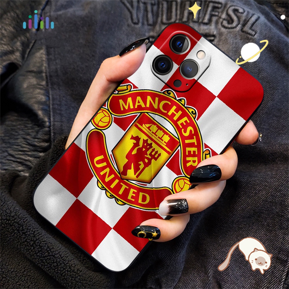 Ốp Điện Thoại Silicon Mềm Họa Tiết manchester united fc Cho iphone 11 12 mini pro max se 2020 su156