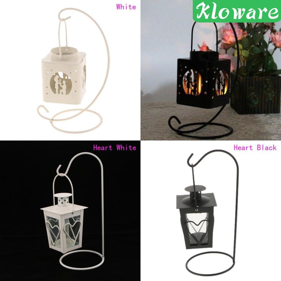 Giá Đỡ Nến Bằng Sắt Thiết Kế Đục Lỗ Lãng Mạn Trang Trí Ngày Valentine