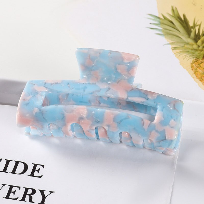 Kẹp Tóc Càng Cua Hình Vuông Cỡ Lớn Họa Tiết Da Báo Thời Trang Hàn Quốc Cho Nữ