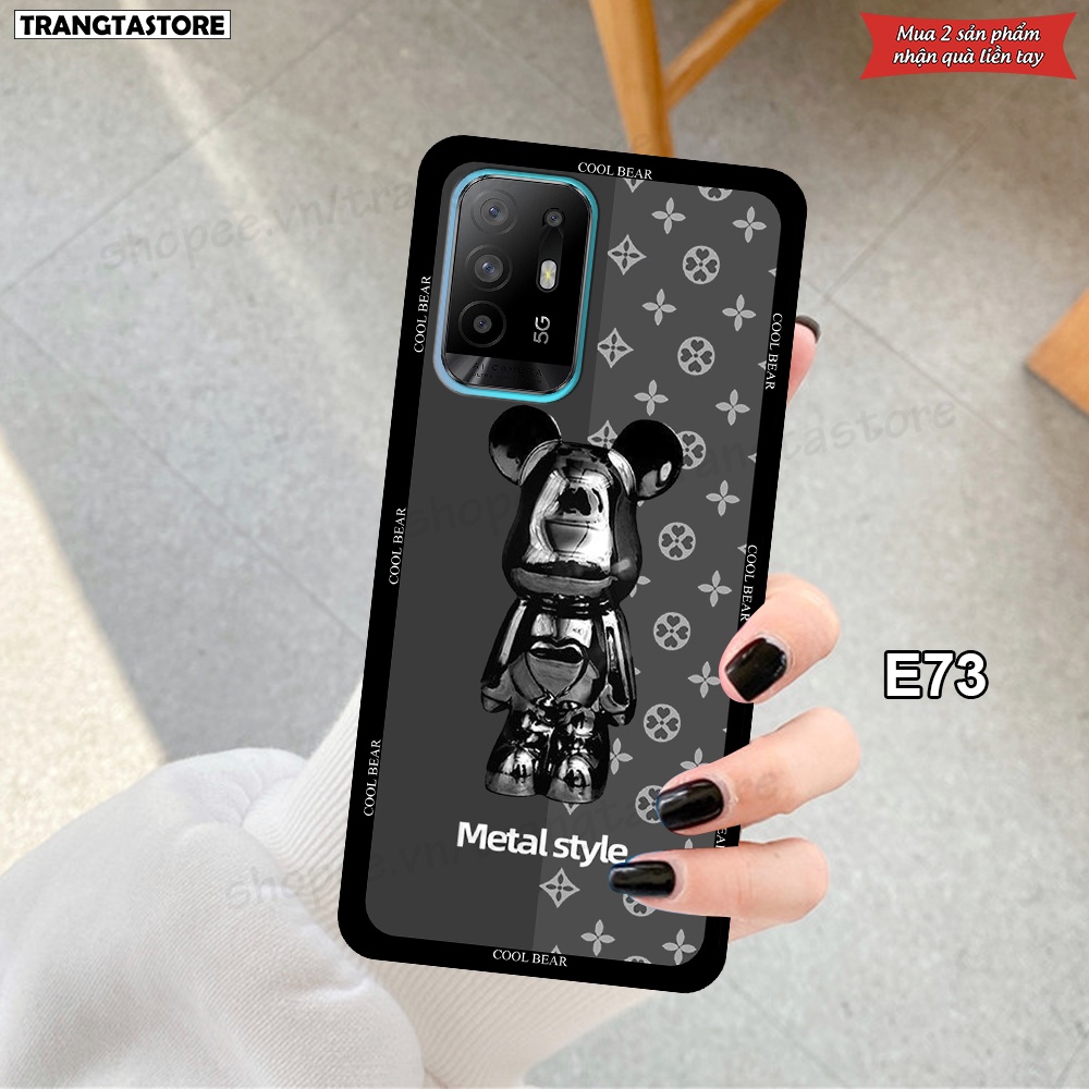 Ốp Oppo A95 5G in hình gấu Bearbrick,Metal Style,Doremon siêu dễ thương chất lượng