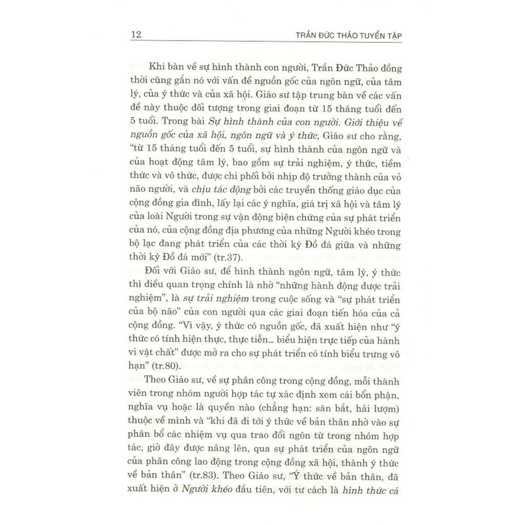 Sách - Trần Đức Thảo Tuyển Tập, Tập III (1986-1993)