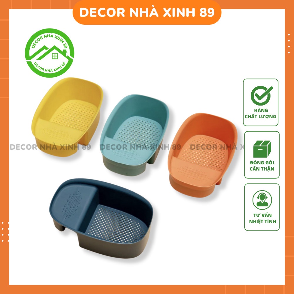Khay lọc rác bồn rửa chén bát kèm để đồ đa năng - Decor Nhà Xinh