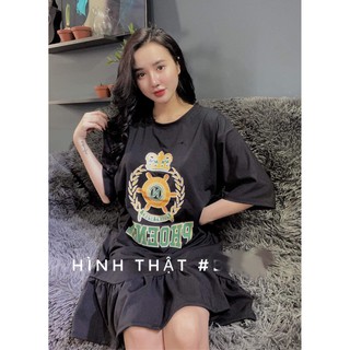 ĐẦM ĐUÔI CÁ THUN FORM RỘNG TAY NGẮN
