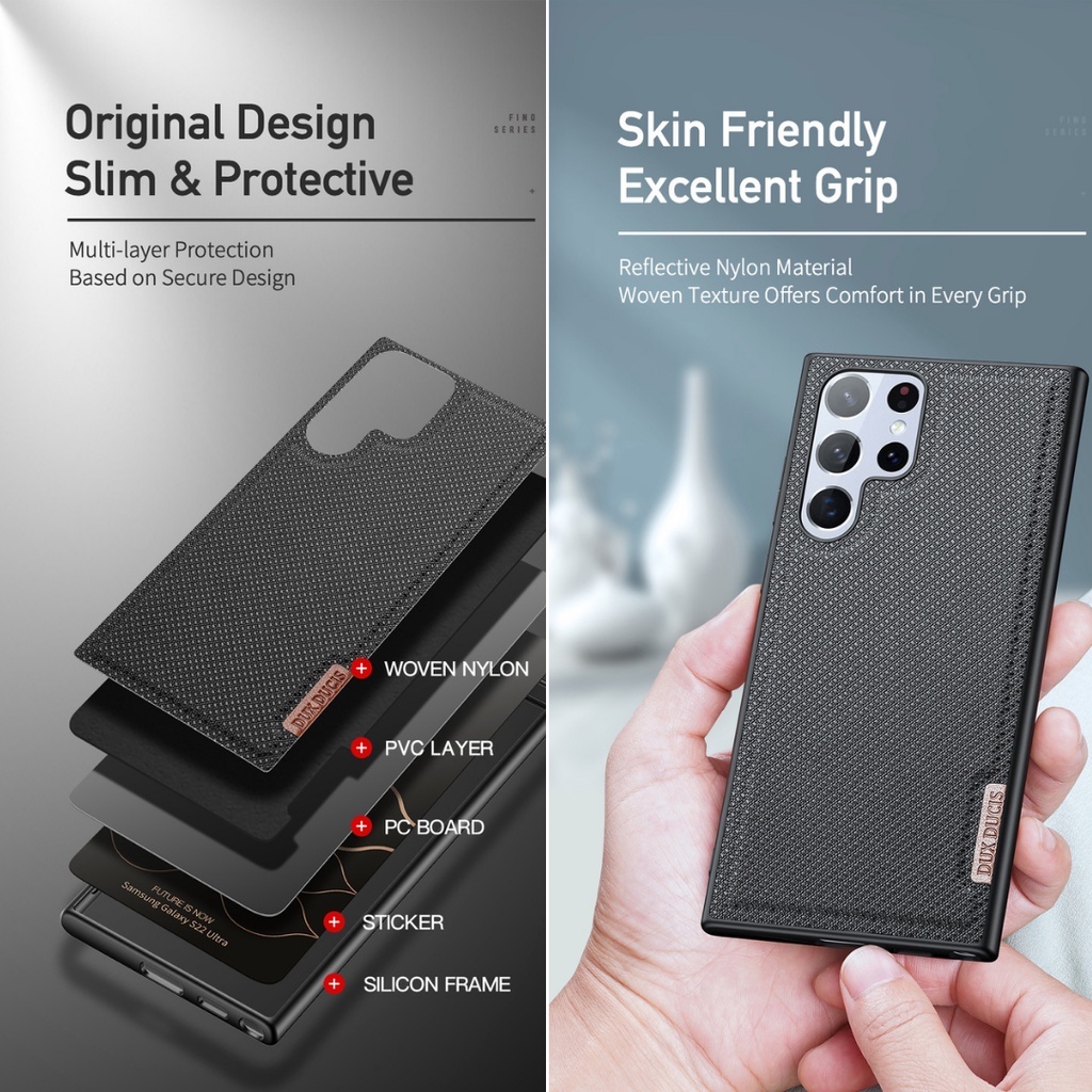 ỐP LƯNG VẢI TẢN NHIỆT Dux Ducks Fino Samsun.g Galaxy S22 PLUS ULTRA 5G