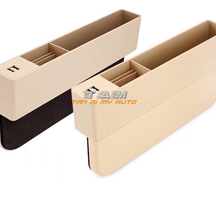 Hộp để đồ trên ô tô có tẩu sạc 2 cổng usb