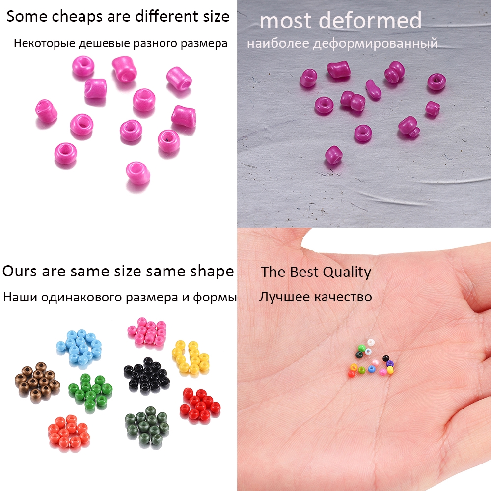 st.kunkka Miyuki Set 1000 Hạt Cườm Tròn Thủy Tinh 2mm Làm Trang Sức Thủ Công