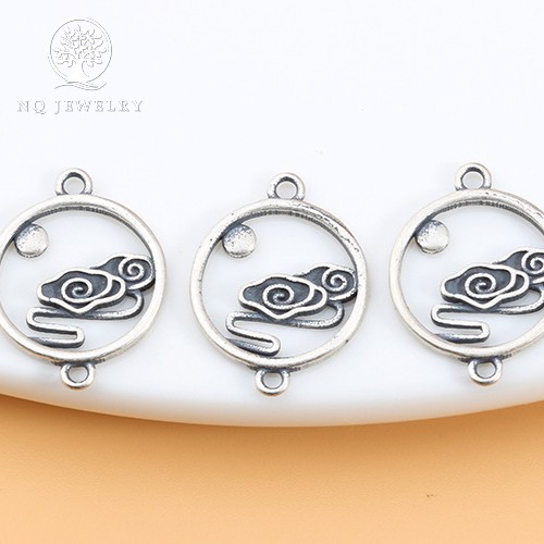 Charm bạc hình tròn dây mờ - NQ Jewelry