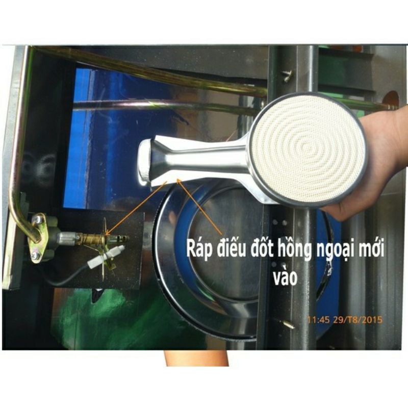 Bộ Họng và  Đầu Đốt bếp ga Hồng Ngoại đường kính 9,0 cm