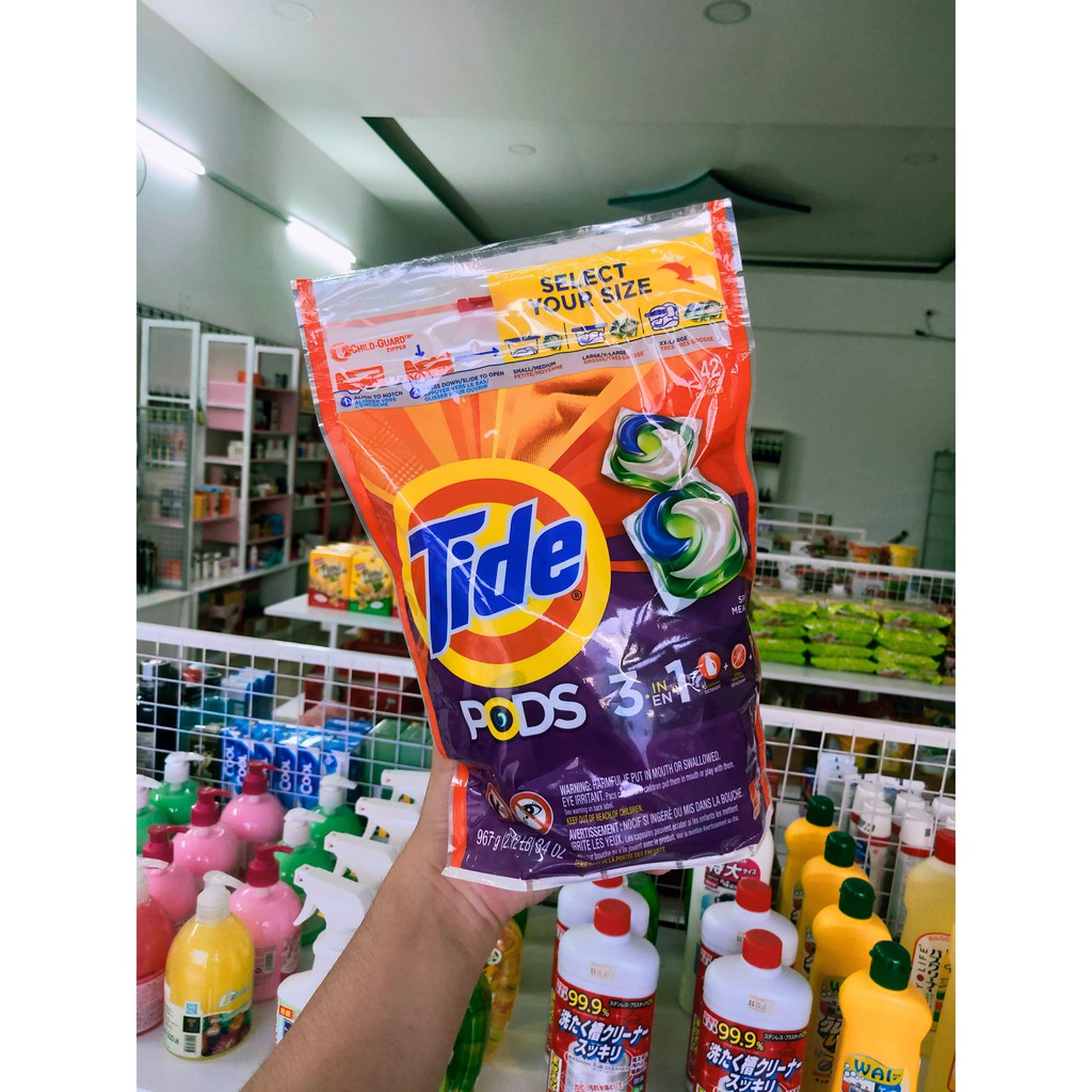 Viên Giặt Tide Pods 3in1 Bịch 42 Viên Mỹ