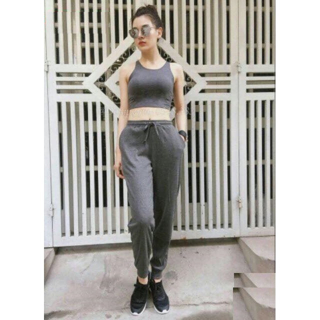 Quần Jogger nữ Chất Len Tăm Dày Đẹp, Có Bigsize 86Kg, Màu Đen | BigBuy360 - bigbuy360.vn