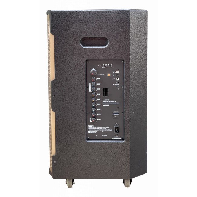 FREESHIP_Loa kéo acnos CB392G, loa gỗ 4 tấc hát hay, 2 Micro UHF