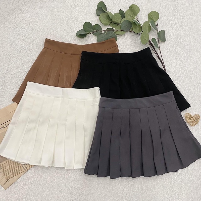 Chân váy TENNIS xếp ly HOT TREND dáng chữ a lưng cao phong cách hàn quốc thiết kế xòe kiểu xếp li ngắn thời trang