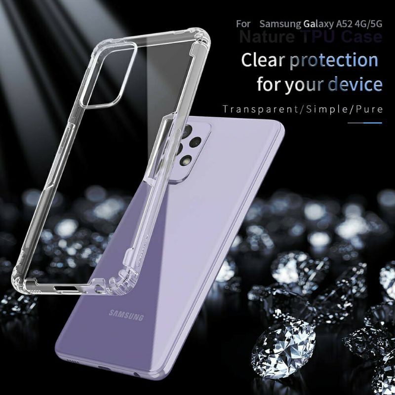 Ốp lưng silicon dẻo Samsung Galaxy A52 / A72  trong suốt , chống sốc