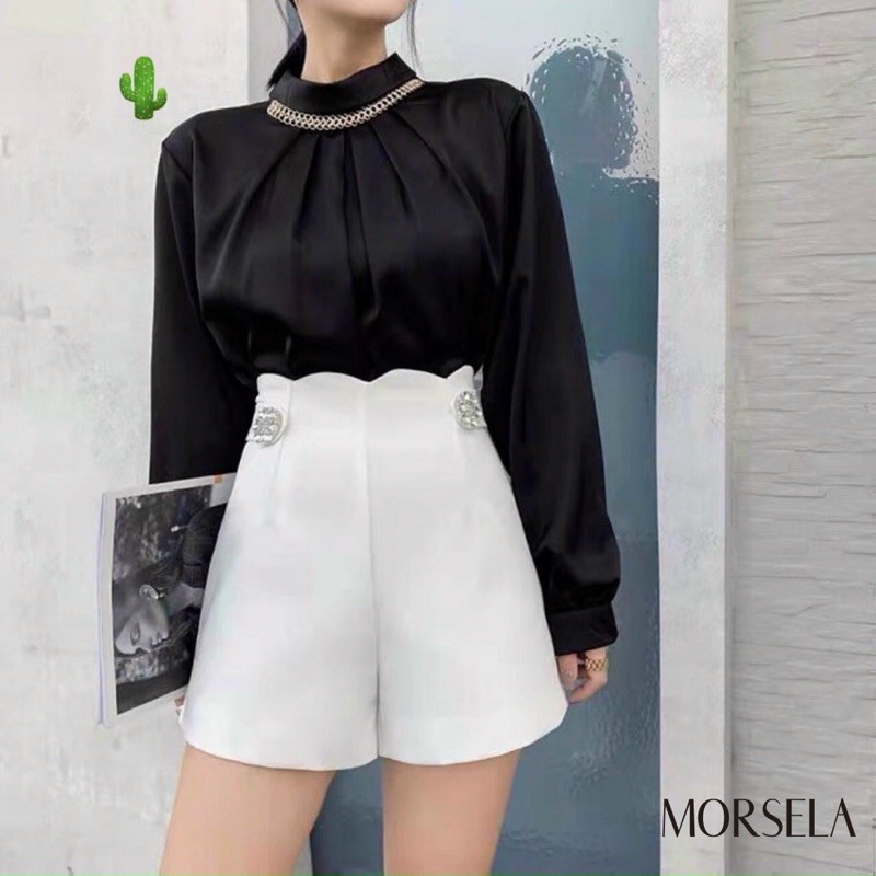 Quần Short nữ Cạp cao - Quần lưng cao nữ - Morsela