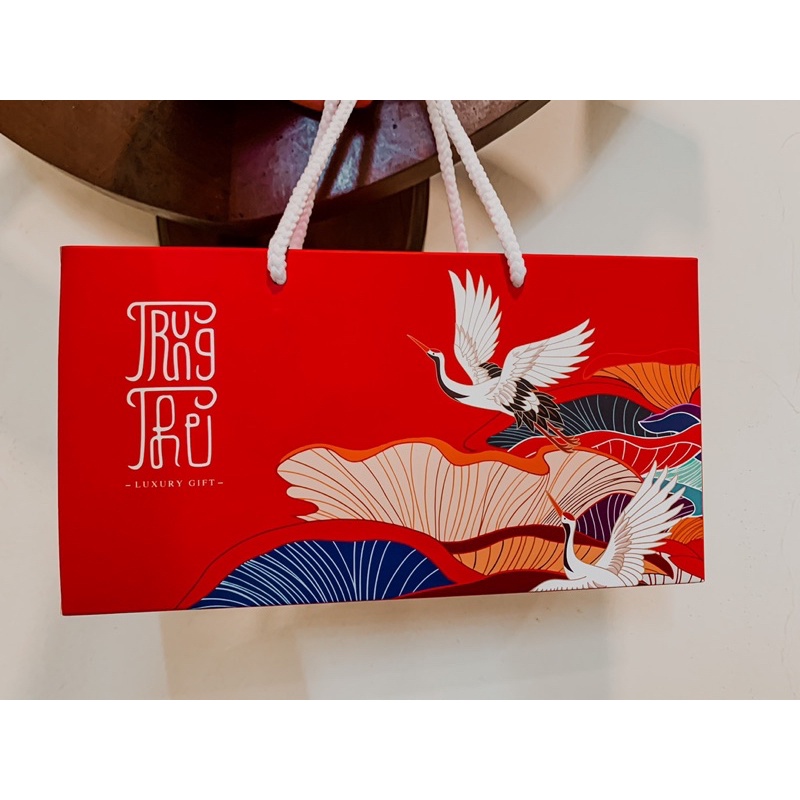 Hộp đựng 2 bánh trung thu hạc, hộp đựng bánh trung thu