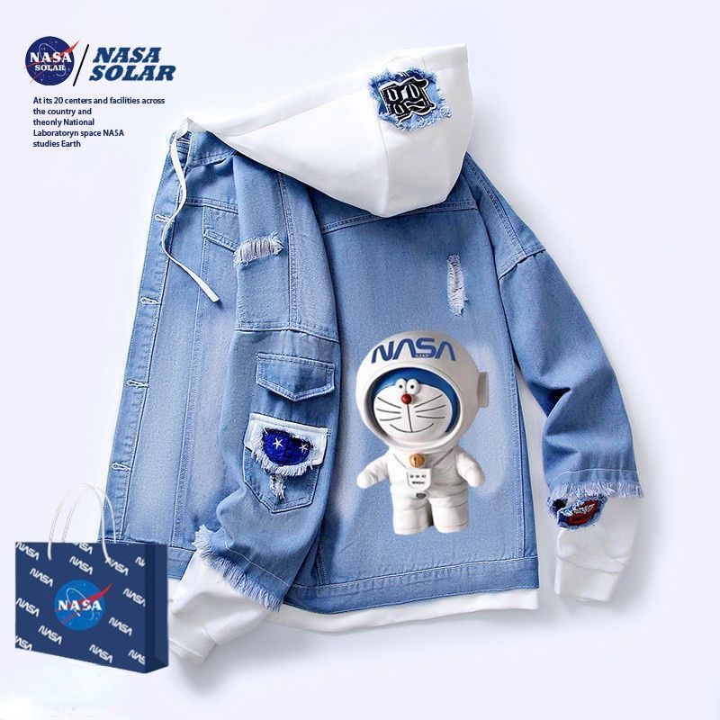 Áo khoác bomber nam áo khoác nam áo khoác áo thun nam hoodie Nasa Áo Khoác denim Dáng Rộng Có Mũ Trùm Cá Tính Theo Phong Cách Xuân Thu Hàn Quốc Dành Cho Nam / 90-200 pounds