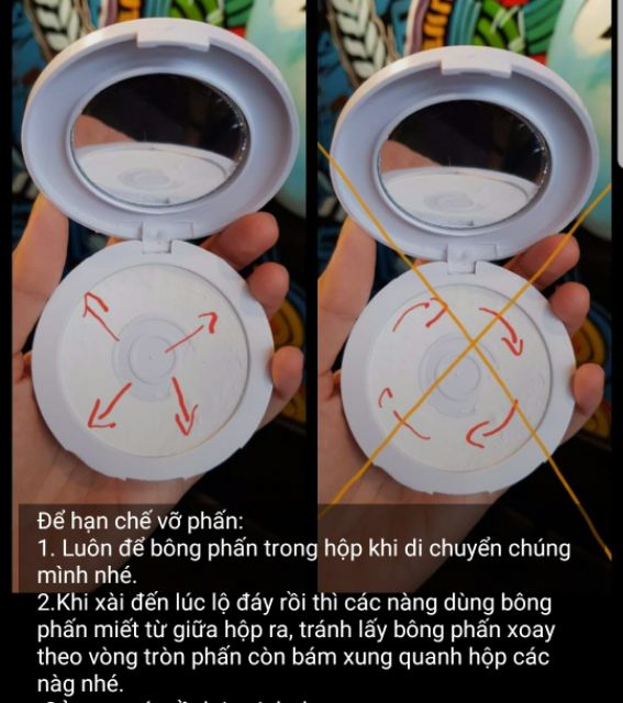 Phấn handmade suchie dạng hộp nén sẵn
