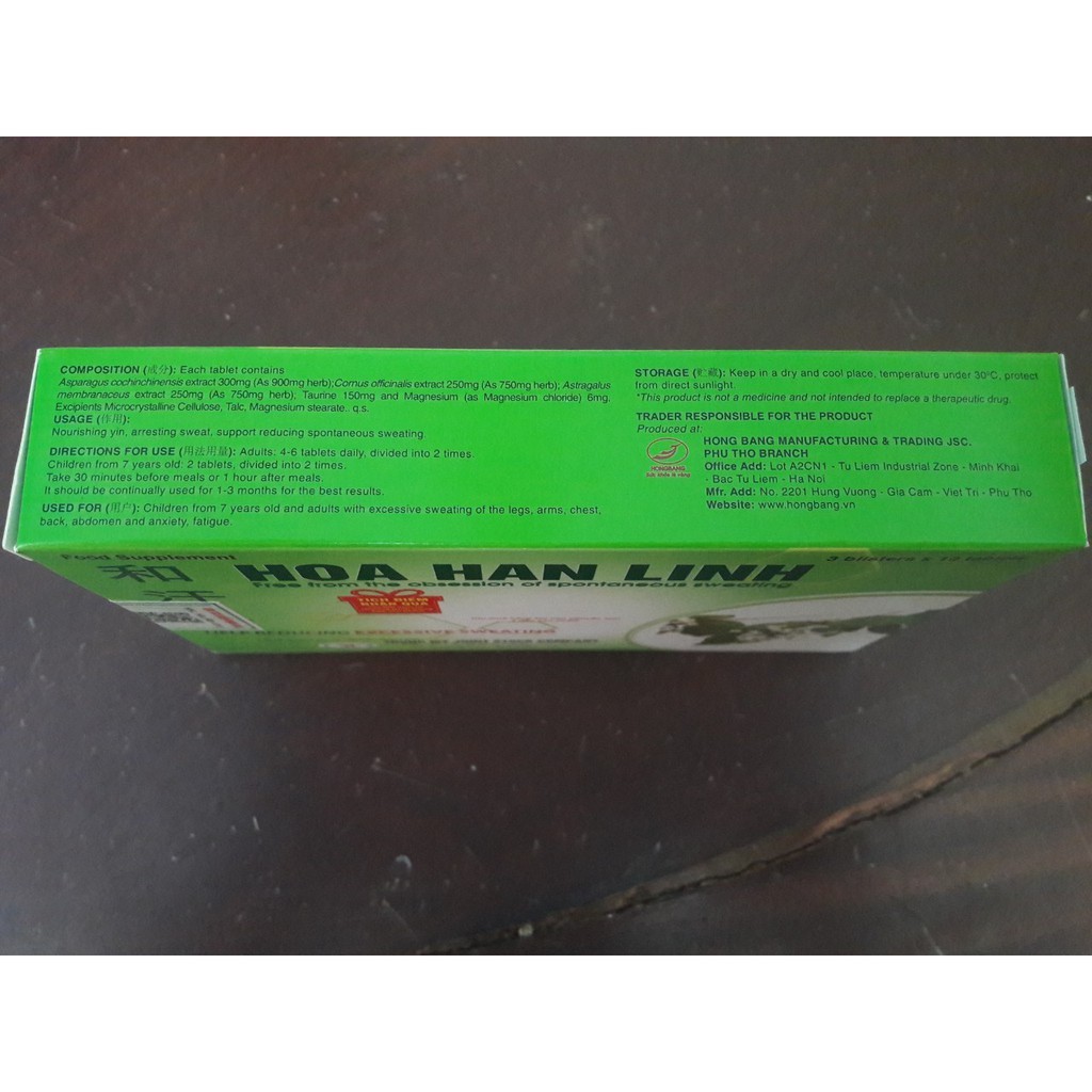 Hòa Hãn Linh Hộp 30 viên uống - Dành Cho Người Ra Mồ Hôi Nhiều - cvspharmacy