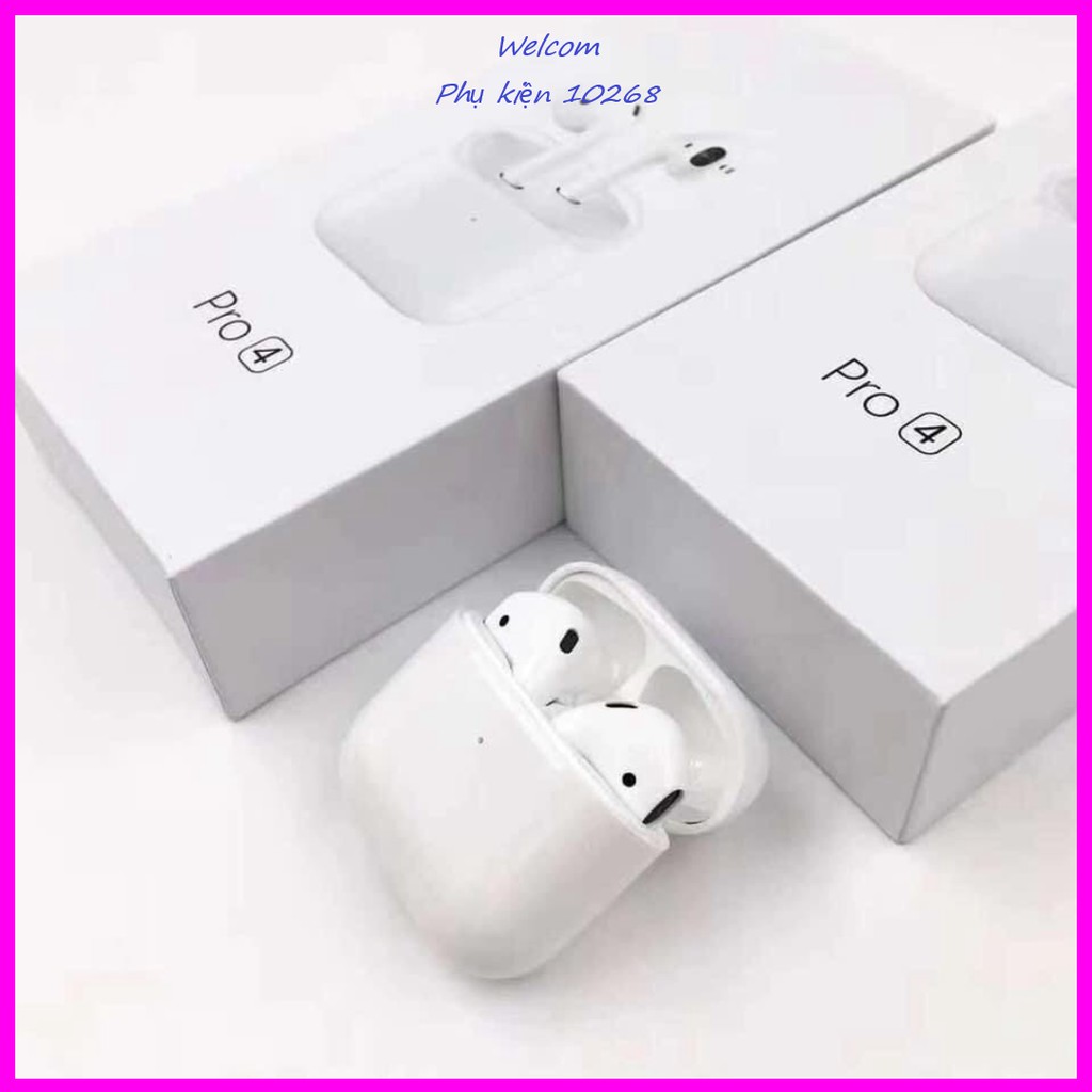 [BH6T] Tai nghe Airpod Pro 4 Blutooth 5.0 TWS Đàm thoại, âm thanh sắc nét, đổi tên và định vị chuẩn 2020  [RẺ VÔ ĐỊCH]