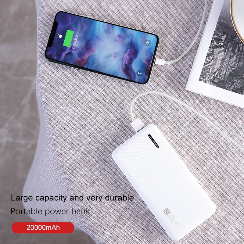 Pin dự phòng 20000mAh - J02 chính hãng ZUZG Việt nam