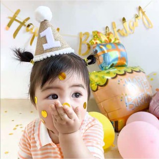 Mũ sinh nhật handmade cho bé 1-3 tuổi