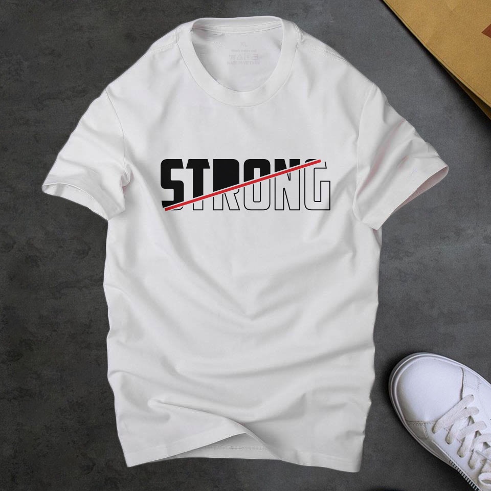 Áo phông nam Strong cá tinh , chất vải cotton 65/35 co giãn 4 chiều thoáng mát , thoải mái  vận động | ur sport