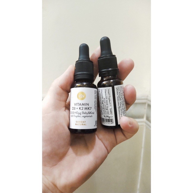 [Chính hãng] Vitamin D3 K2 MK7 Sunday Natural Đức 20ml