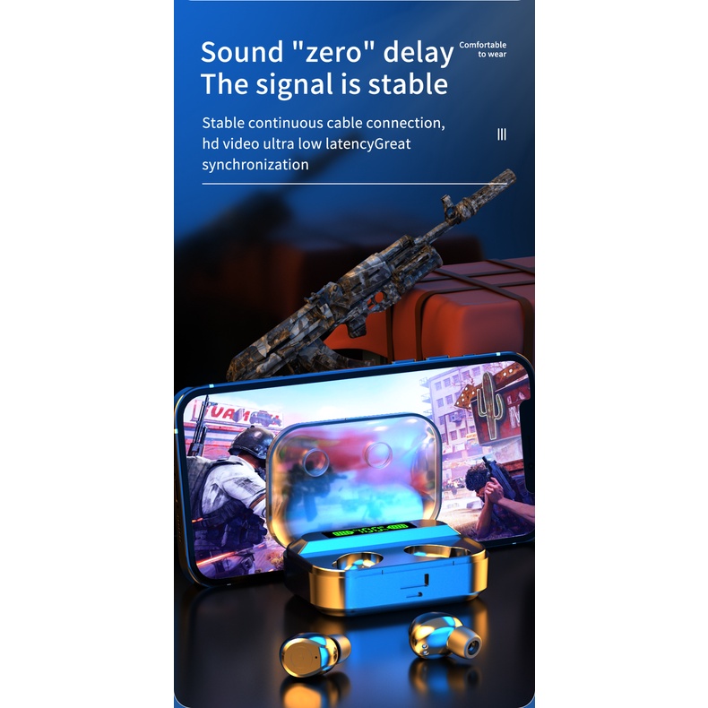 Tg01 Tws Tai Nghe Nhét Tai Không Dây Âm Thanh Stereo Bluetooth 5.0-Tương Thích Tai Nghe-Tai Tai Nghe Hai Tai Gọi Tai Nghe Nhét Tai Ghế Dài