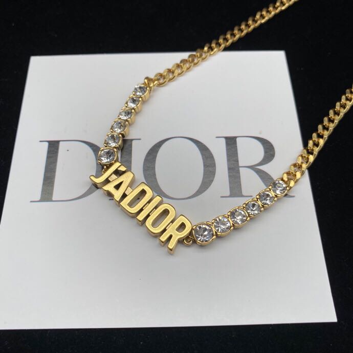 Dior Vòng Cổ Kim Loại Mặt Chữ JADIOR