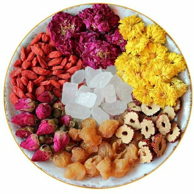 10 gói trà dưỡng nhan[ TẶNG TÁO ĐỎ], detox ,đẹp da, sáng mắt, thanh lọc cơ thể