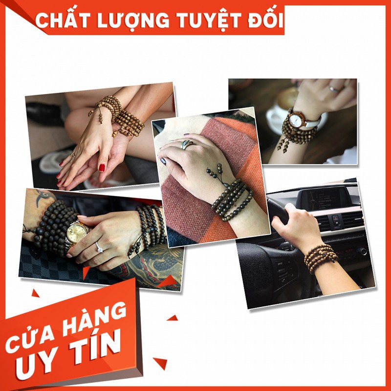 VÒNG TAY CHUỖI HẠT TRẦM HƯƠNG 108 , 8 MM (Vòng Tay Thiên Nhiên Mùi Thơm Vĩnh Viễn ) HOT HOT